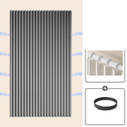 Accordion-Fold Waterproof Shower Curtain (Magnetic Closure)