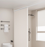 Accordion-Fold Waterproof Shower Curtain (Magnetic Closure)