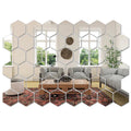 Acrylic Mirror Self-Adhesive Hexagon Wall Stickers (45-Piece Set)