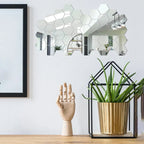 Acrylic Mirror Self-Adhesive Hexagon Wall Stickers (45-Piece Set)