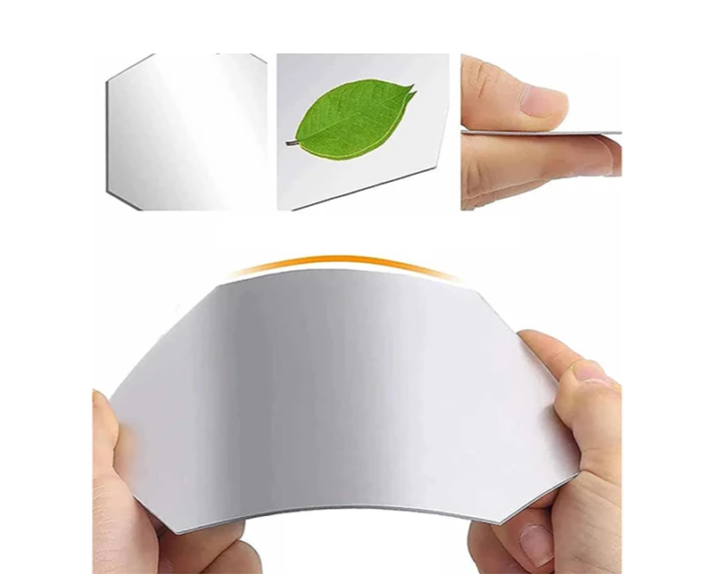 Acrylic Mirror Self-Adhesive Hexagon Wall Stickers (45-Piece Set)