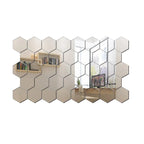 Acrylic Mirror Self-Adhesive Hexagon Wall Stickers (45-Piece Set)