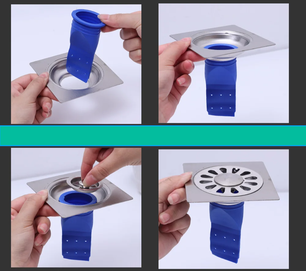 Adjustable Anti-Odor & Insect-Blocking Floor Drain Backflow Preventer (Set of 6)