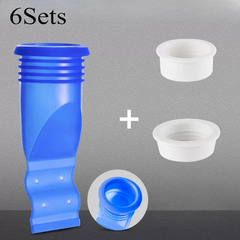 Adjustable Anti-Odor & Insect-Blocking Floor Drain Backflow Preventer (Set of 6)