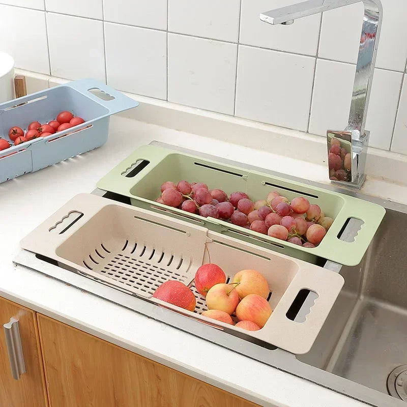Adjustable Expandable Auto-Draining Sink Basket