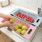 Adjustable Expandable Auto-Draining Sink Basket