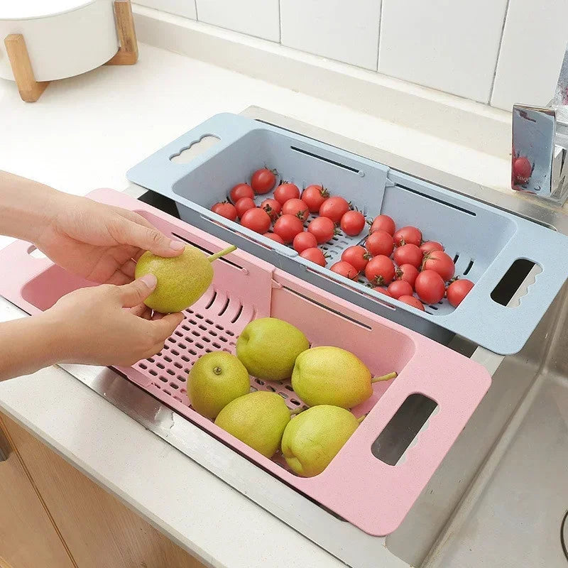 Adjustable Expandable Auto-Draining Sink Basket