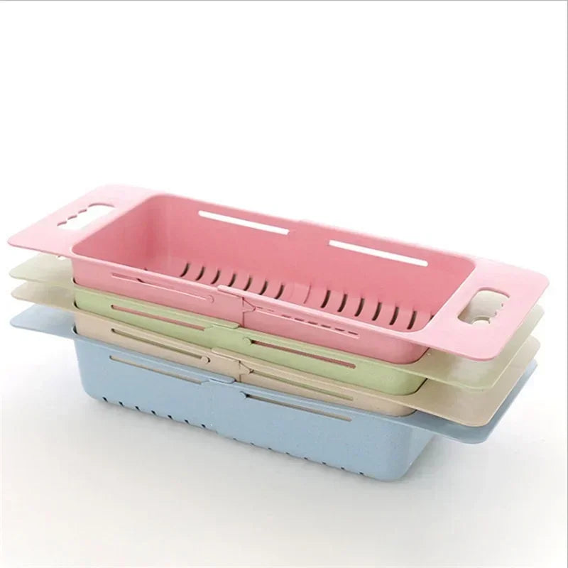 Adjustable Expandable Auto-Draining Sink Basket