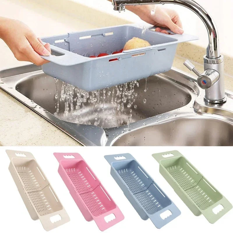 Adjustable Expandable Auto-Draining Sink Basket