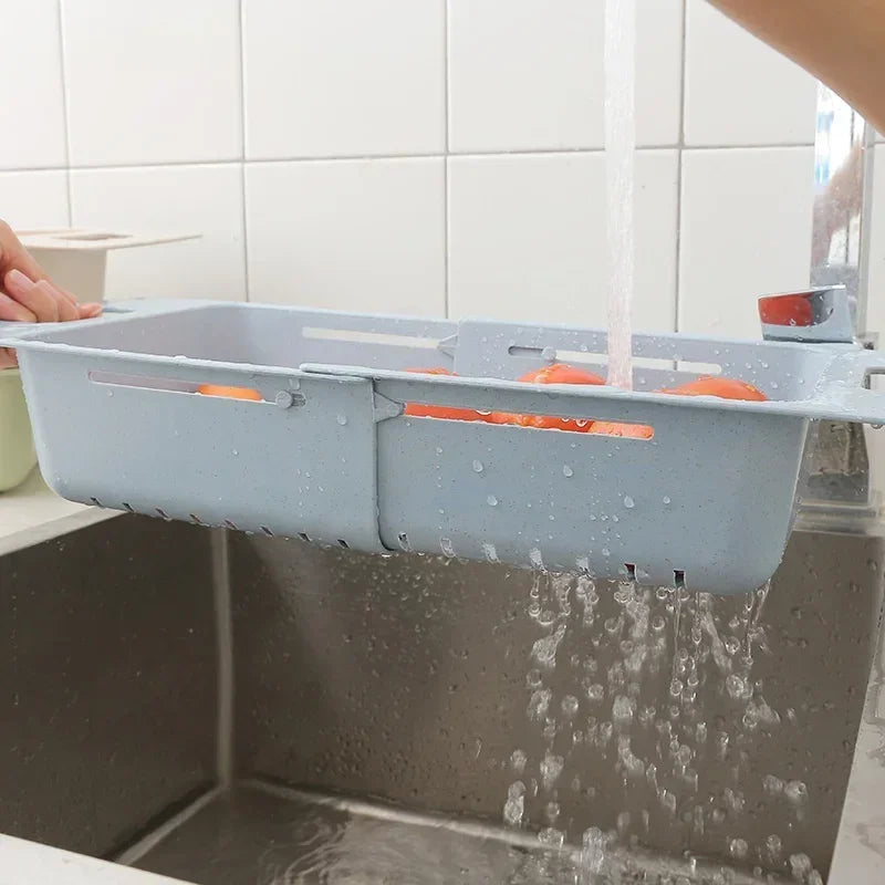 Adjustable Expandable Auto-Draining Sink Basket