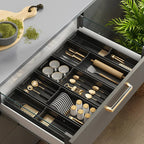 Adjustable & Expandable Rust-Resistant Aluminum Pull-Out Drawer Organizer