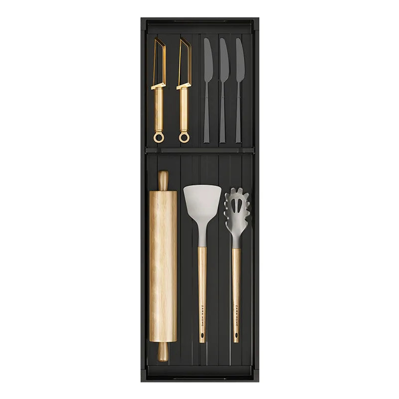 Adjustable & Expandable Rust-Resistant Aluminum Pull-Out Drawer Organizer