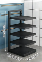 Adjustable Multi-Tier Carbon Steel Pot & Pan Organizer Rack