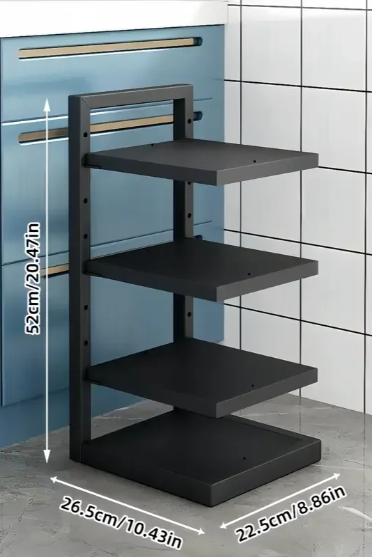 Adjustable Multi-Tier Carbon Steel Pot & Pan Organizer Rack