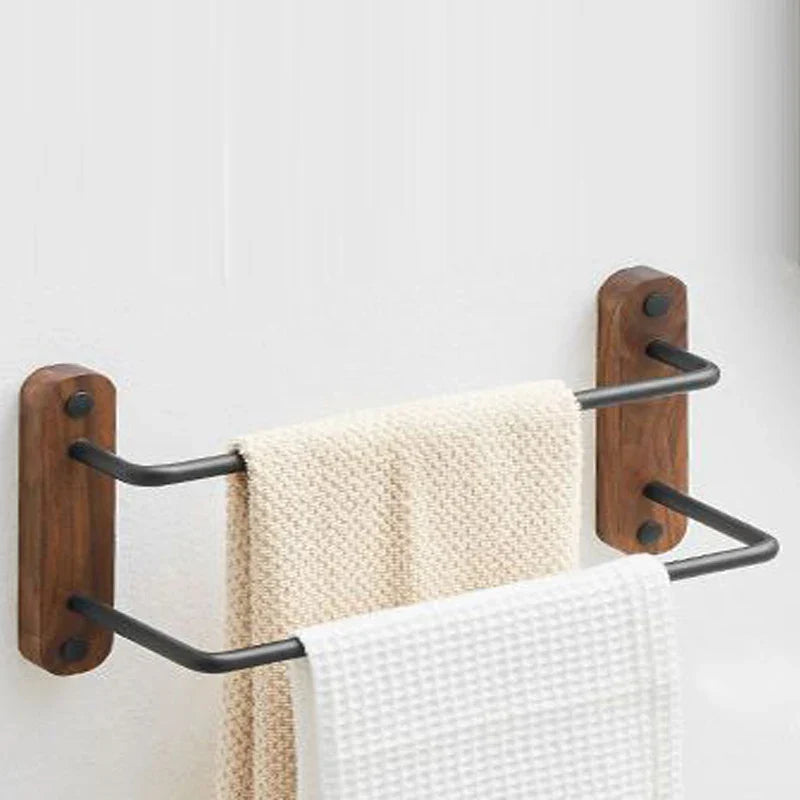 Adjustable Rust-Resistant Wall-Mounted Double Towel Bar