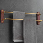 Adjustable Rust-Resistant Wall-Mounted Double Towel Bar