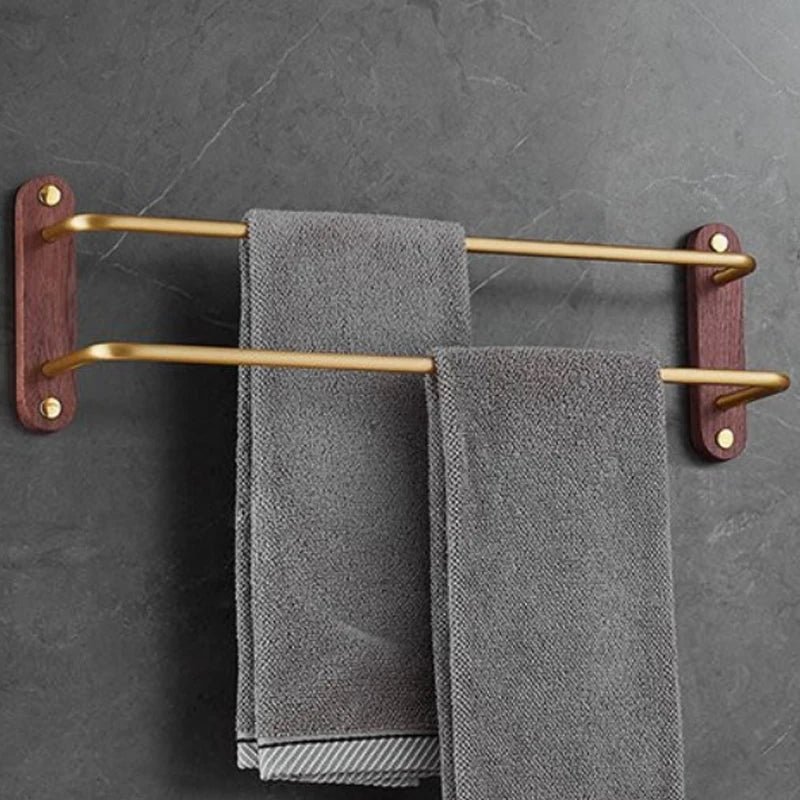 Adjustable Rust-Resistant Wall-Mounted Double Towel Bar