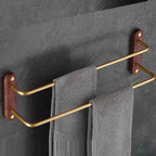 Adjustable Rust-Resistant Wall-Mounted Double Towel Bar