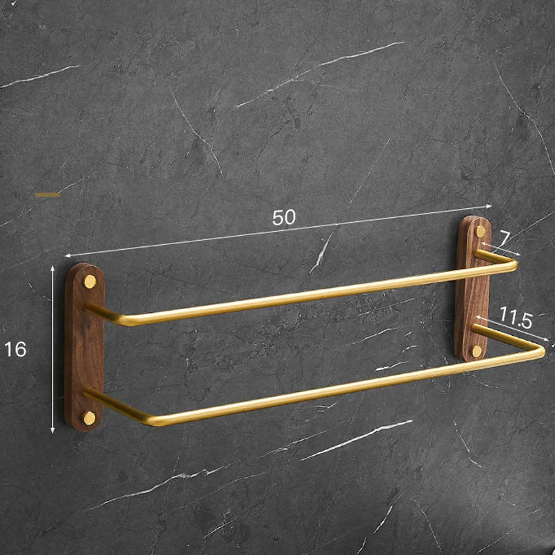 Adjustable Rust-Resistant Wall-Mounted Double Towel Bar