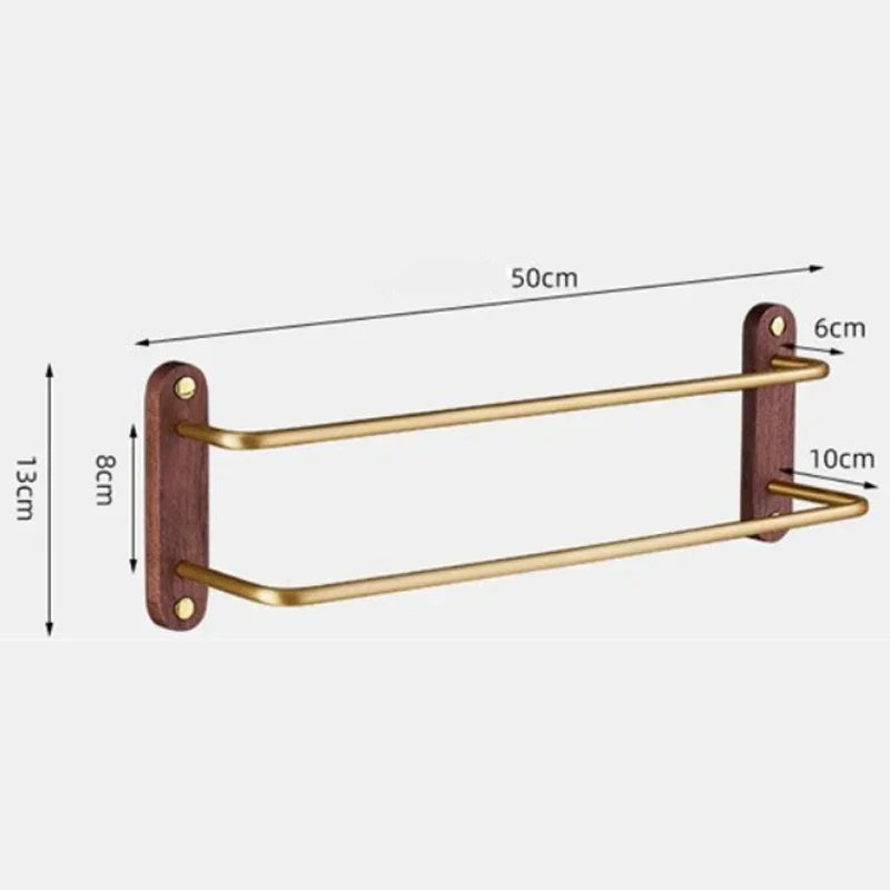 Adjustable Rust-Resistant Wall-Mounted Double Towel Bar