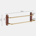 Adjustable Rust-Resistant Wall-Mounted Double Towel Bar