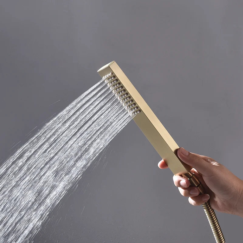 Adjustable Sliding 304 Stainless Steel Shower Slide Bar Set (With Handheld Shower)