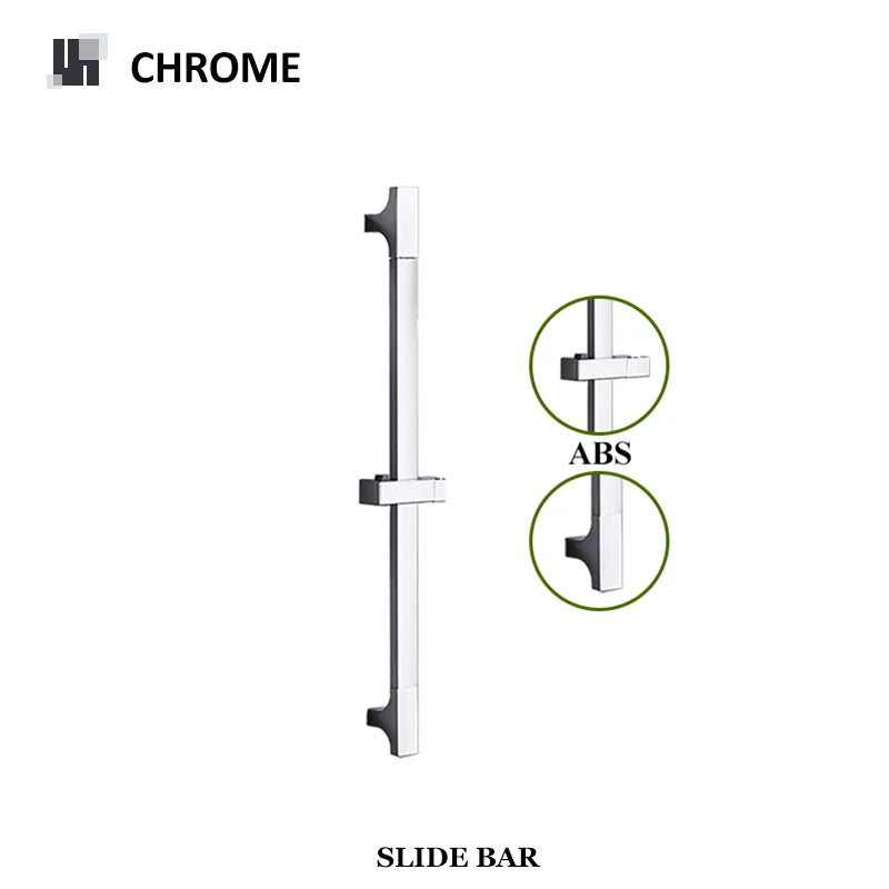 Adjustable Sliding 304 Stainless Steel Shower Slide Bar Set (With Handheld Shower)