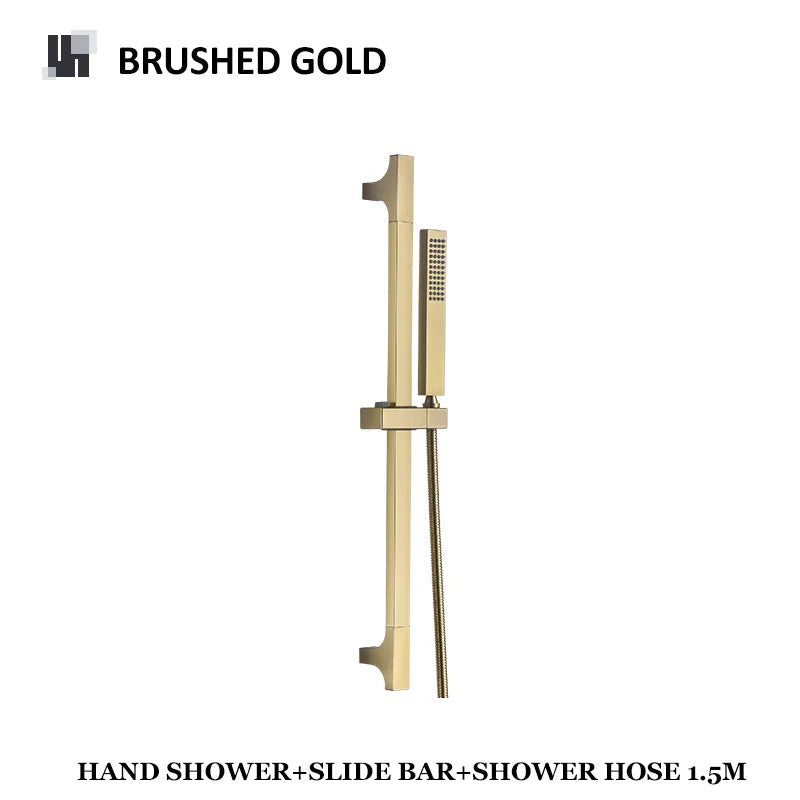 Adjustable Sliding 304 Stainless Steel Shower Slide Bar Set (With Handheld Shower)