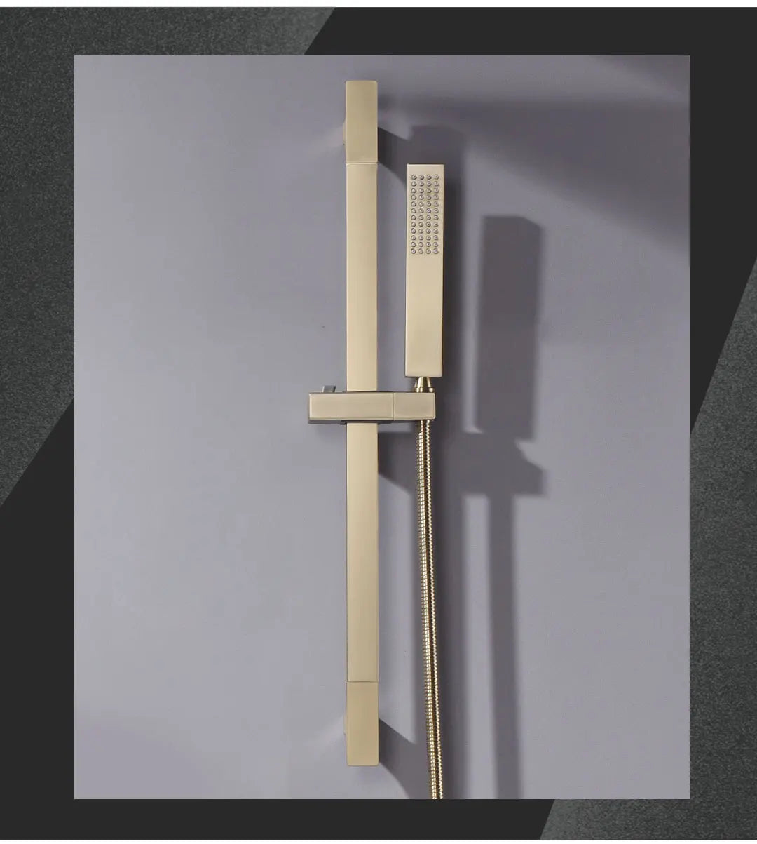 Adjustable Sliding 304 Stainless Steel Shower Slide Bar Set (With Handheld Shower)
