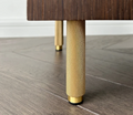 Adjustable Solid Brass Diamond Knurling Cabinet & Table Legs (Set of 2)