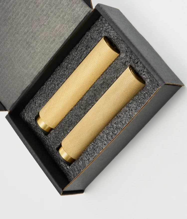 Adjustable Solid Brass Diamond Knurling Cabinet & Table Legs (Set of 2)
