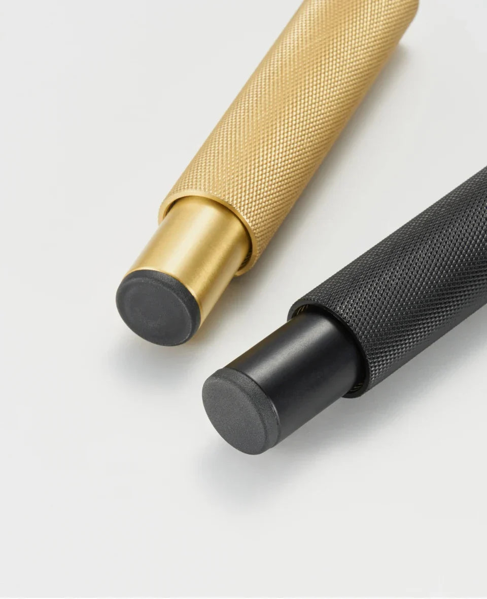 Adjustable Solid Brass Diamond Knurling Cabinet & Table Legs (Set of 2)