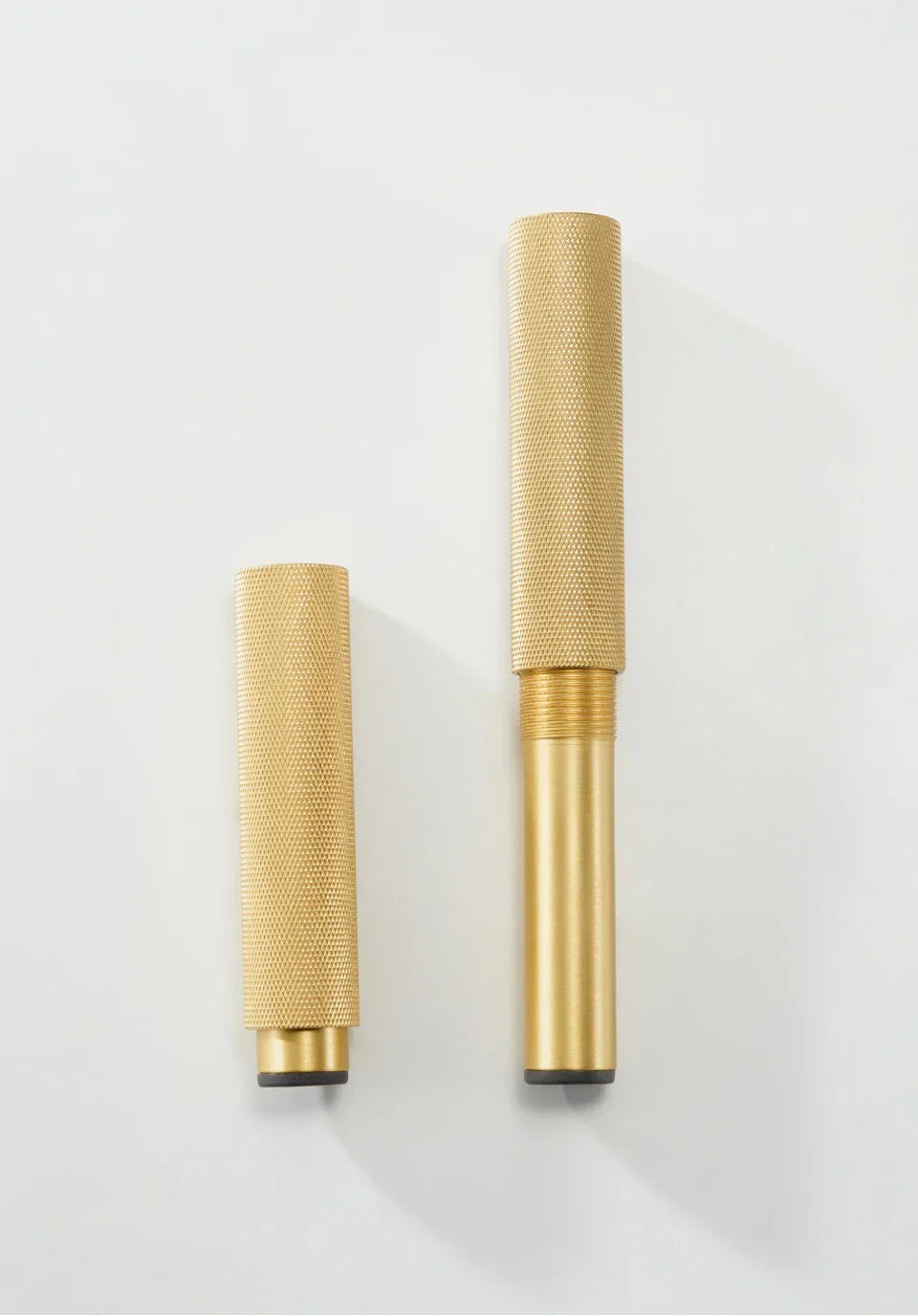Adjustable Solid Brass Diamond Knurling Cabinet & Table Legs (Set of 2)