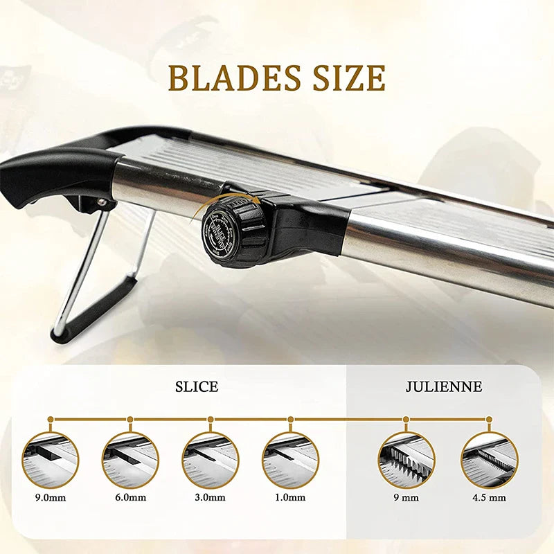 Adjustable Thickness Stainless Steel Mandoline Slicer