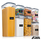 Airtight BPA-Free Stackable Food Storage Containers (7-Piece Set)
