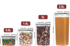 Airtight BPA-Free Stackable Food Storage Containers (7-Piece Set)
