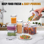 Airtight BPA-Free Stackable Food Storage Containers (7-Piece Set)