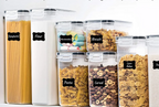 Airtight BPA-Free Stackable Food Storage Containers (7-Piece Set)