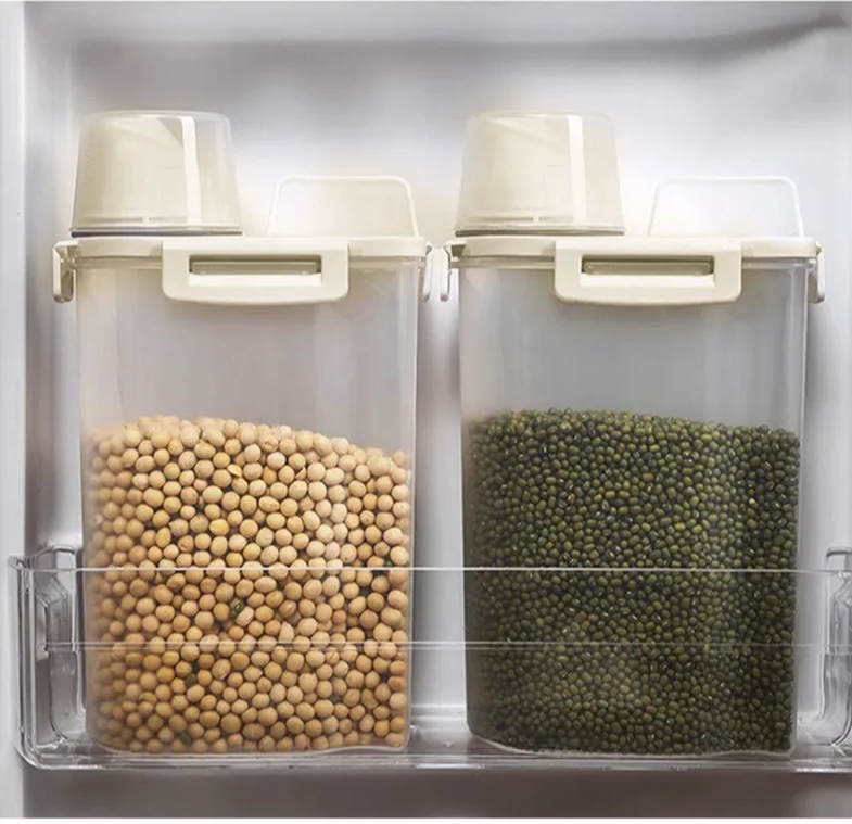 Airtight Built-In Dispenser Grain Storage Container (1.75–3L)