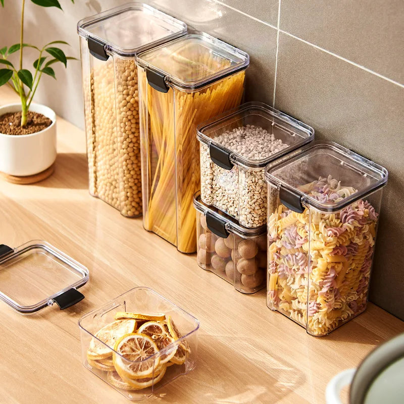 Airtight Clear Acrylic Stackable Storage Jars