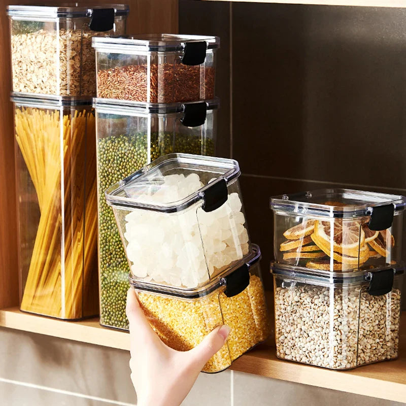 Airtight Clear Acrylic Stackable Storage Jars