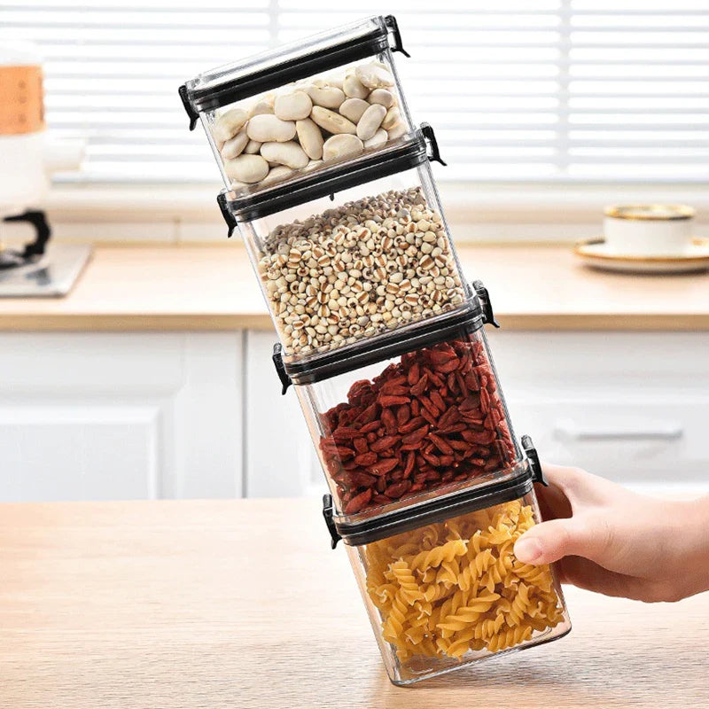 Airtight Clear Acrylic Stackable Storage Jars
