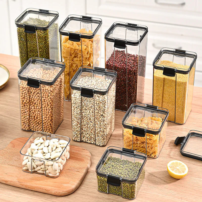 Airtight Clear Acrylic Stackable Storage Jars