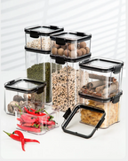 Airtight Clear Acrylic Stackable Storage Jars