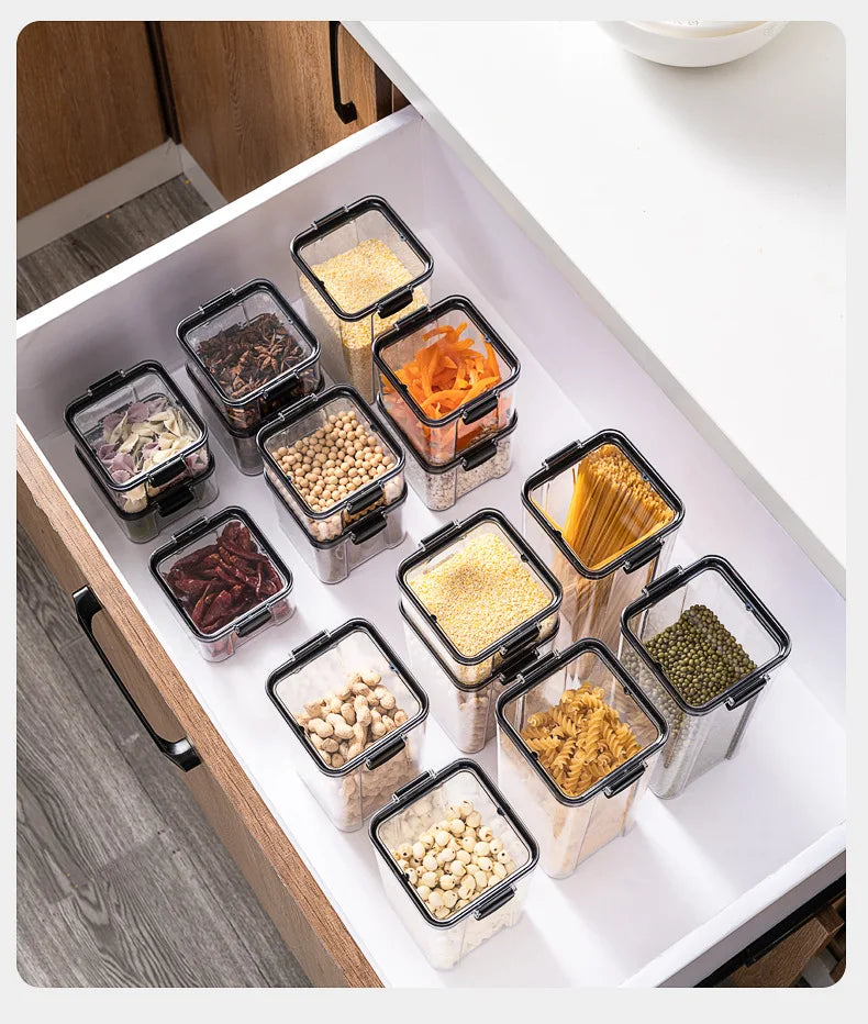 Airtight Clear Acrylic Stackable Storage Jars