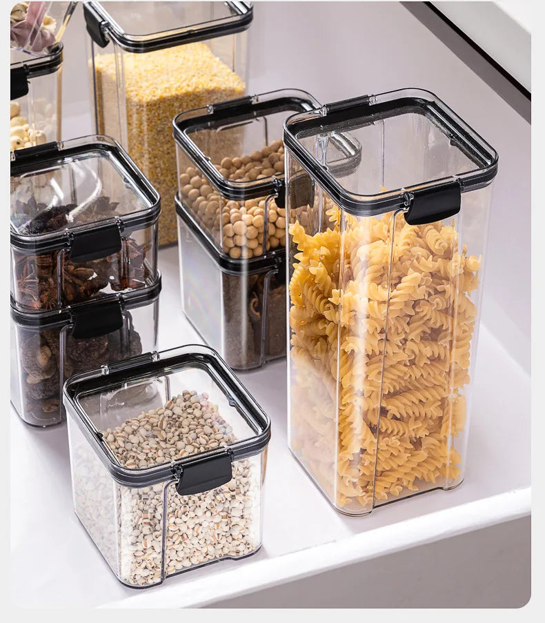Airtight Clear Acrylic Stackable Storage Jars