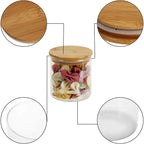 Airtight Glass Food Storage Jars With Wooden Lids (Set of 5)
