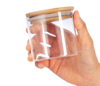Airtight Glass Food Storage Jars With Wooden Lids (Set of 5)