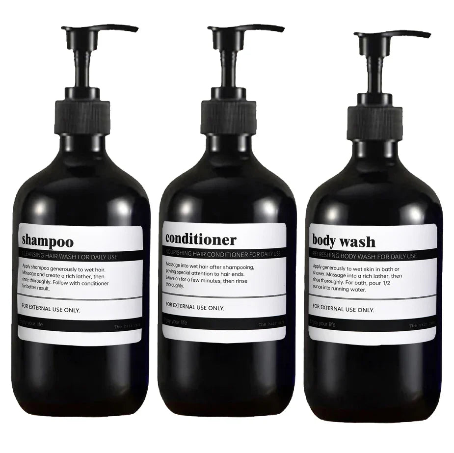 Amber PET Refillable Pump Bottles (500 ml)