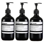 Amber PET Refillable Pump Bottles (500 ml)
